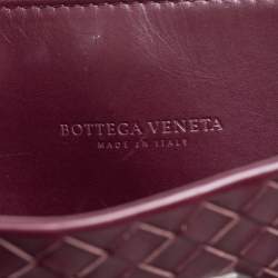 مملوكة مسبقًا Bottega Veneta Burgundy Intrecciato Leather Small Roma Tote