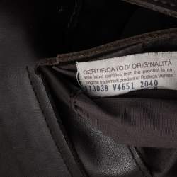 Bottega Veneta Brown Leather Intrecciato Messenger Bag