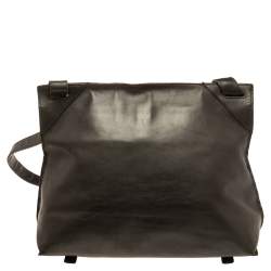 Bottega Veneta Brown Leather Intrecciato Messenger Bag