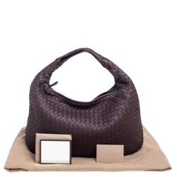 Pre Owned Bottega Veneta Brown Intrecciato Leather Small Veneta Hobo
