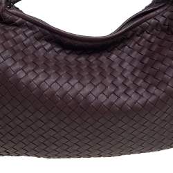 Pre Owned Bottega Veneta Brown Intrecciato Leather Small Veneta Hobo