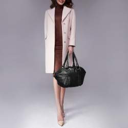 Pre Owned Bottega Veneta Black Lambskin Leather Satchel