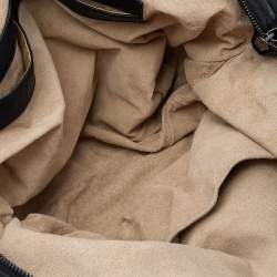 Pre Owned Bottega Veneta Black Lambskin Leather Satchel