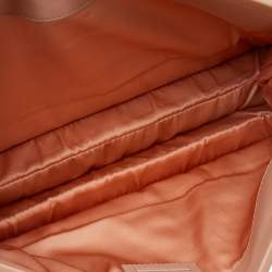 Pre Owned Bottega Veneta Beige Leather Oversized Clutch