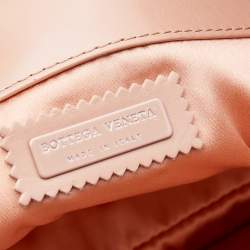 Pre Owned Bottega Veneta Beige Leather Oversized Clutch