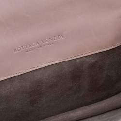 Pre Owned Bottega Veneta Pink Intrecciato Leather Sphere Top Handle Bag