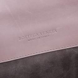 Pre Owned Bottega Veneta Pink Intrecciato Leather Sphere Top Handle Bag