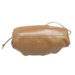 Pre Owned Bottega Veneta Tan Leather Mini The Pouch Bag