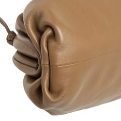 Pre Owned Bottega Veneta Tan Leather Mini The Pouch Bag