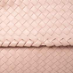 Pre Owned Bottega Veneta Light Pink Intrecciato Leather Small Olimpia Shoulder Bag