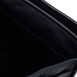 Pre Owned Bottega Veneta Metallic Blue Intrecciato Karung and Python Compact Wallet