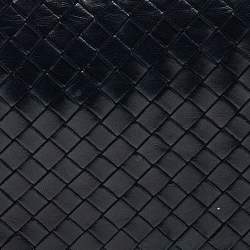 مملوكة مسبقًا Bottega Veneta Navy Blue Intrecciato Leather Shoulder Bag