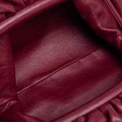 مملوكة مسبقًا حقيبة بوتيغا فينيتا بوش جلد أحمر داكن صغيرة