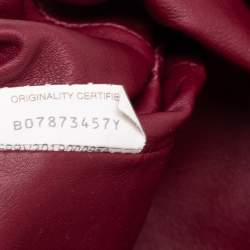 مملوكة مسبقًا حقيبة بوتيغا فينيتا بوش جلد أحمر داكن صغيرة