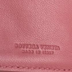 Pre Owned Bottega Veneta Tri Color Intrecciato Leather French Flap Wallet