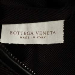 Pre Owned Bottega Veneta Black Intrecciato Leather Front Pocket Briefcase