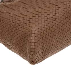 Pre Owned Bottega Veneta Brown Intrecciato Leather Large Convertible Tote
