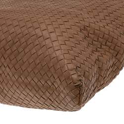 Pre Owned Bottega Veneta Brown Intrecciato Leather Large Convertible Tote
