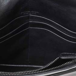 Pre Owned Bottega Veneta Black Intrecciato Leather Chain Crossbody Bag