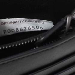 Pre Owned Bottega Veneta Black Intrecciato Leather Chain Crossbody Bag