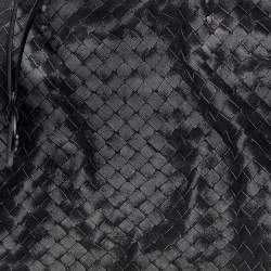 Pre Owned Bottega Veneta Grey Intrecciolusion Nylon Medium Tote