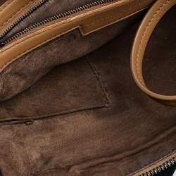 Pre Owned حقيبة كتف بوتيغا فينيتا جلد انترشياتو بني فاتح