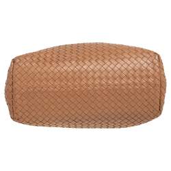 Pre Owned Bottega Veneta Camel Intrecciato Leather Garda Tote