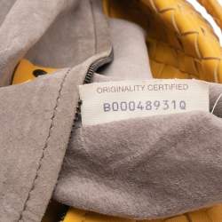 مملوكة مسبقًا Bottega Veneta Yellow Intrecciato Woven Leather Seamless Garda Tote