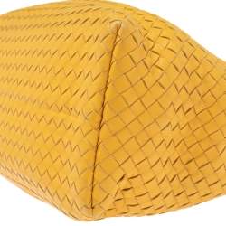مملوكة مسبقًا Bottega Veneta Yellow Intrecciato Woven Leather Seamless Garda Tote