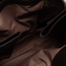 Bottega Veneta Dark Brown Intrecciato Trim Leather Expandable Tote
