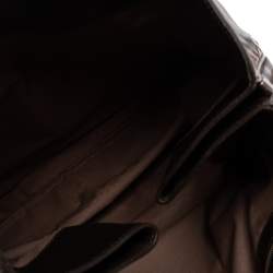 Bottega Veneta Dark Brown Intrecciato Trim Leather Expandable Tote
