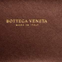 Pre Owned Bottega Veneta Mauve Satin and Ayers Trim Knot Clutch Bag
