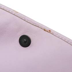 Pre Owned Bottega Veneta Pink Intrecciato Leather Flap Crossbody Bag