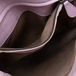 Pre Owned Bottega Veneta Pink Intrecciato Leather Flap Crossbody Bag