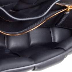 Pre Owned Bottega Veneta Black Intrecciato Leather Padded Cassette Bag