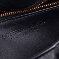 Pre Owned Bottega Veneta Black Intrecciato Leather Padded Cassette Bag