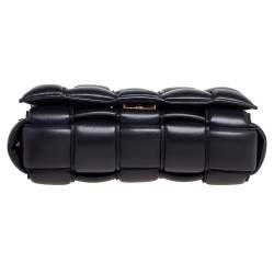 Pre Owned Bottega Veneta Black Intrecciato Leather Padded Cassette Bag