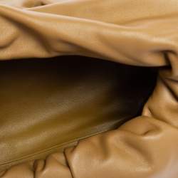 Pre Owned Bottega Veneta Camel Brown Leather Medium The Shoulder Pouch Bag