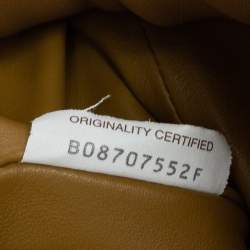 Pre Owned Bottega Veneta Camel Brown Leather Medium The Shoulder Pouch Bag