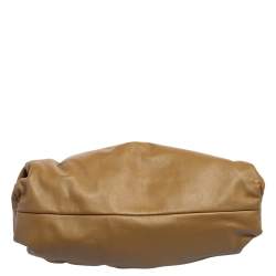 Pre Owned Bottega Veneta Camel Brown Leather Medium The Shoulder Pouch Bag