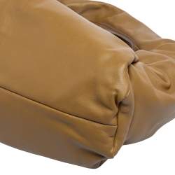 Pre Owned Bottega Veneta Camel Brown Leather Medium The Shoulder Pouch Bag