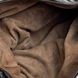 Pre Owned Bottega Veneta Dark Brown Intrecciato Leather Shoulder Bag