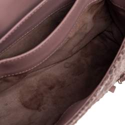 Pre Owned Bottega Veneta Beige/Black Intrecciato Snakeskin Olimpia Shoulder Bag