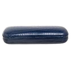 Pre Owned Bottega Veneta Blue Crocodile Knot Clutch