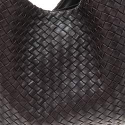 Pre Owned حقيبة هوبو بوتيغا فينيتا كامبانا جلد إنترشياتو بني