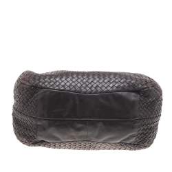 Pre Owned حقيبة هوبو بوتيغا فينيتا كامبانا جلد إنترشياتو بني