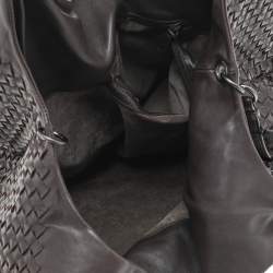 Pre Owned حقيبة هوبو بوتيغا فينيتا كامبانا جلد إنترشياتو بني