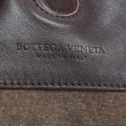 Pre Owned حقيبة هوبو بوتيغا فينيتا كامبانا جلد إنترشياتو بني