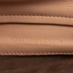 Pre Owned Bottega Veneta Beige/Black Python Turnlock Flap Clutch