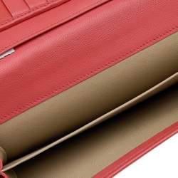 Pre Owned Bottega Veneta Orange Intrecciato Leather Wallet